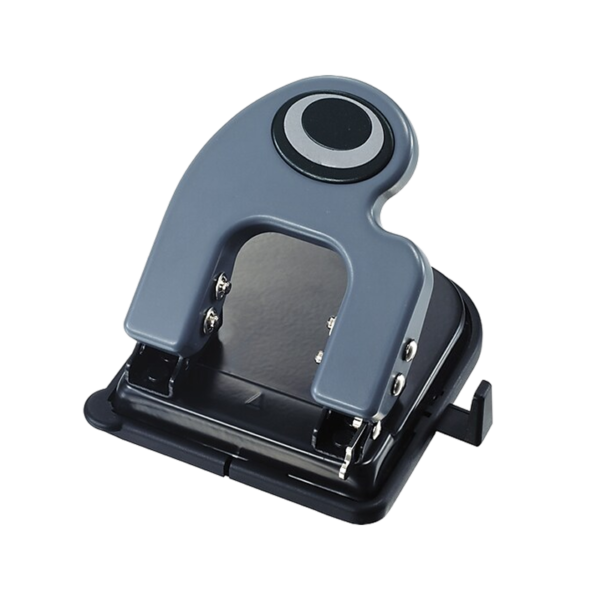 Officemate Desktop 2-Hole Punch, 25 Sheet Capacity, Black/Gray/Green