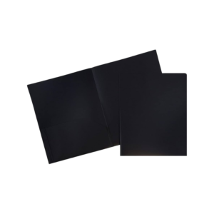 Staples 10% Recycled Smooth 2-Pocket Paper Folder, Black, 10/Pack