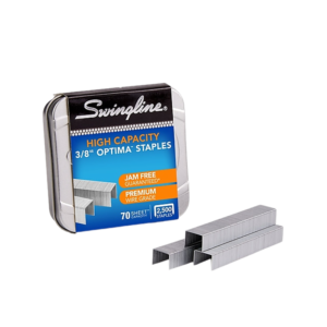 Swingline Optima High Capacity Staples, 0.38 Leg Length, 2500/Box