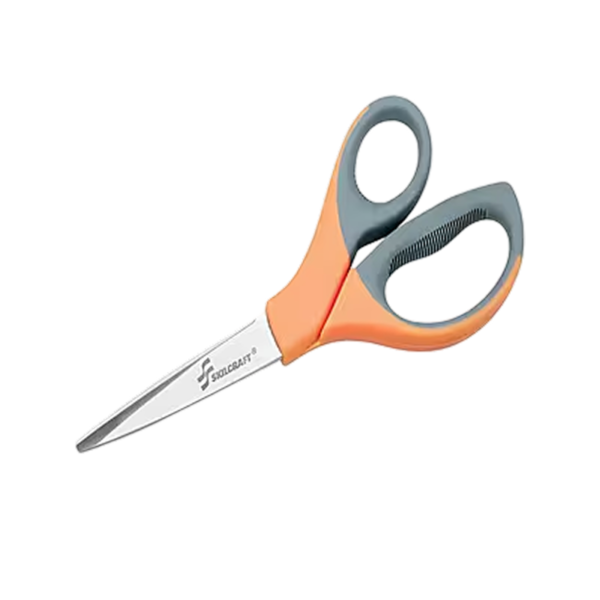 AbilityOne SKILCRAFT 8.25 Stainless Steel Standard Scissors, Black/Orange