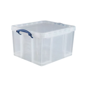 Really Useful Box 9 Liter Snap Lid Storage Bin, Clear