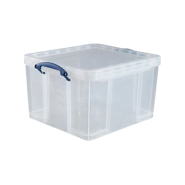 Really Useful Box 9 Liter Snap Lid Storage Bin, Clear