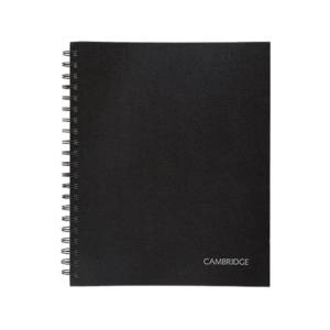 Cambridge 1-Subject Professional Notebook, 8.5 x 11, Wide Ruled, 96 Sheets, Black