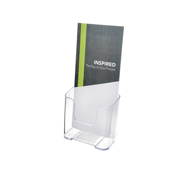 Deflecto Literature Holder, Table Top, Clear Plastic