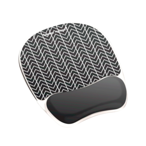 Fellowes Wrist Support Gel Mouse Pad/Wrist Rest Combo, Black