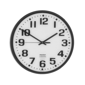 Skilcraft Slimline Quartz Wall Clock, Plastic, 12.75 Diameter