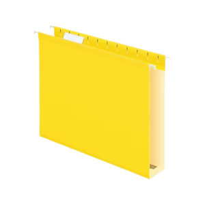 National Industries Hanging File Folders, Yellow, Letter Size, 25/Box