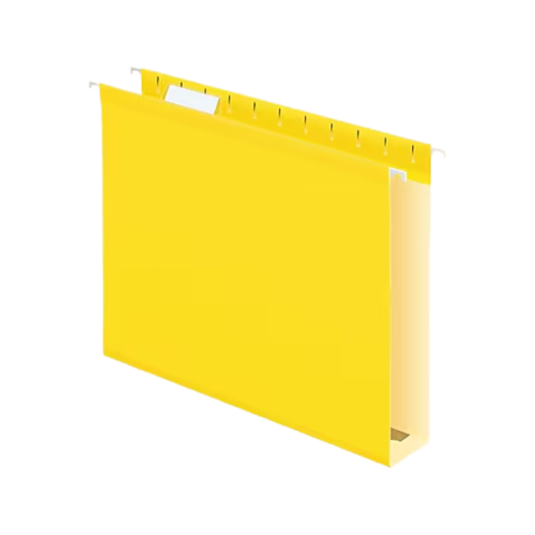 National Industries Hanging File Folders, Yellow, Letter Size, 25/Box