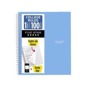 Staples Premium 1-Subject Notebook, 5.875 x 9, College Ruled, 100 Sheets, Brown