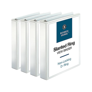 1 1/2 3-Ring Better Binder, D-Ring, White