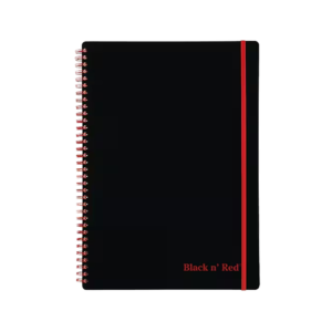 Black N’ Red Professional 1-Subject Professional Notebook, 8.25 x 11.75, Wide Ruled, 70 Sheets, Black