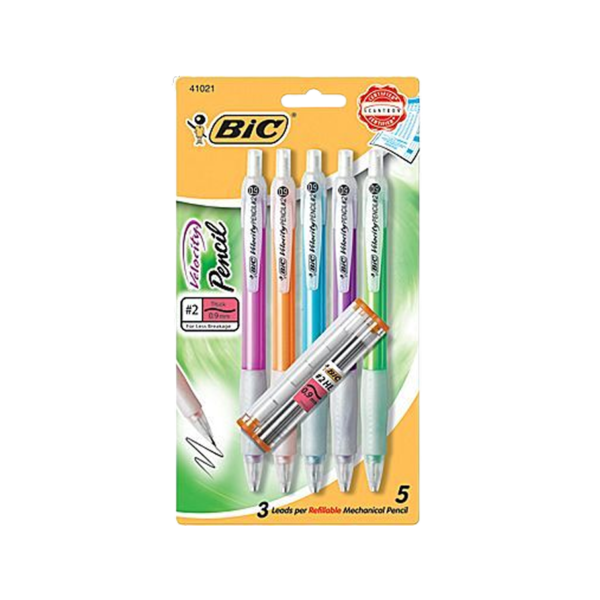 BIC Velocity Mechanical Pencil, 0.9mm, #2 Hard Lead, 5/Pack