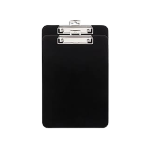 Plastic Clipboard, Letter Size, Black, 2/Pack