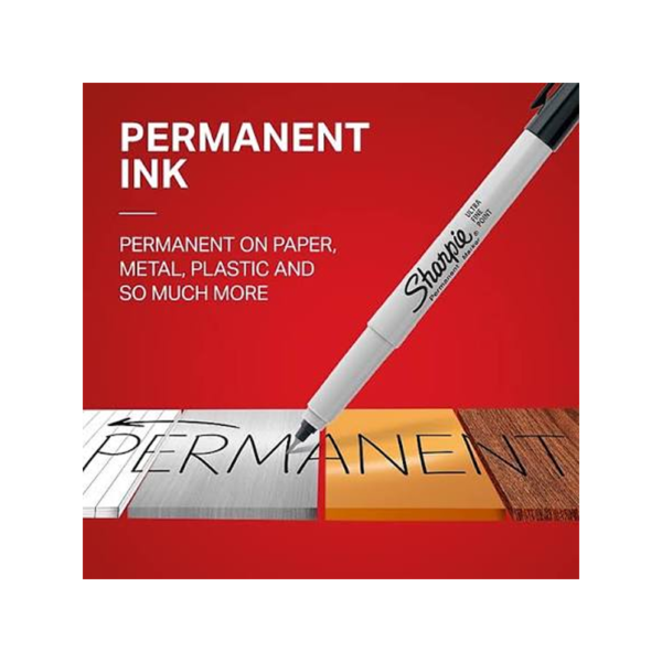 Sharpie Super Permanent Marker, Fine Tip, Red, Dozen