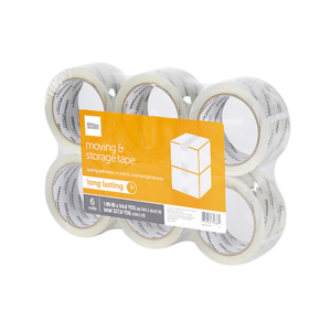 Moving and Storage Packing Tape, 1.88W x 54.6 yds., Clear, 6 Pack