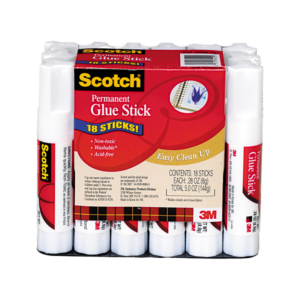 Washable Glue Sticks, 0.28 oz., Clear, 18/Pack