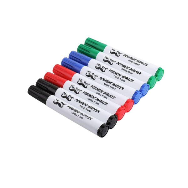 Sharpie Tank Permanent Marker, Chisel Tip, Assorted, 8/Pack