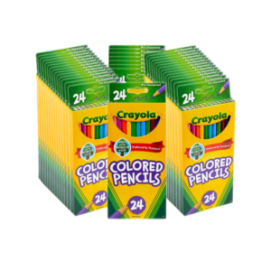 Crayola Kids’ Colored Pencils, Assorted Colors, 24/Box