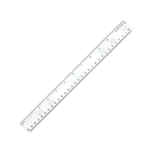 12 Acrylic Standard Imperial/Metric Scales Ruler, Clear