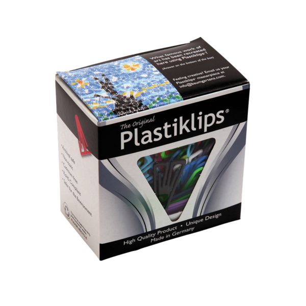 Baumgarten’s Plastiklips Paper Clips, Large, Assorted Colors, 200/Box