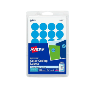 Avery Easy Peel Laser/Inkjet Color Coding Labels, 3/4 Dia, Assorted Colors, 1,008 Labels/Pack