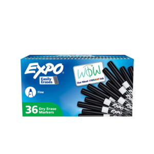 Expo Dry Erase Markers, Fine Tip, Assorted Colors, 36/Pack