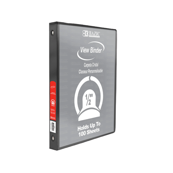 1/2 3-Ring View Binder, Black