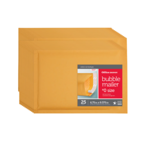 6.75 x 9 Self-Sealing Bubble Mailer, #0, 12/Pack