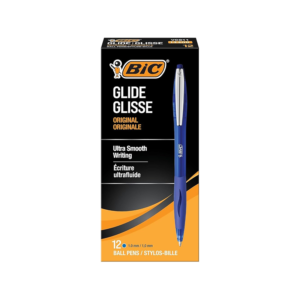BIC Bu3 Retractable Ballpoint Pen, Medium Point, Blue Ink, Dozen