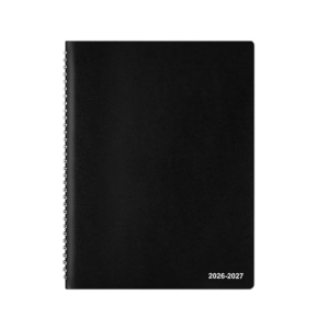 2024-2025  8 x 11 Academic Weekly & Monthly Appointment Book, Faux Leather Cover, Black