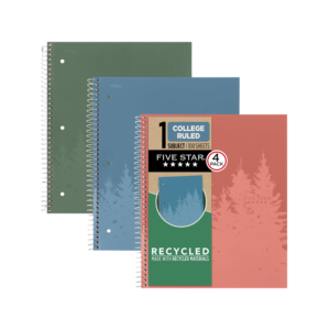 Five Star 1-Subject Notebooks, 8.5 x 11, College Ruled, 100 Sheets, Color chosen at random
