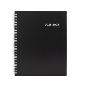 2025  7 x 9 Monthly Planner, Black