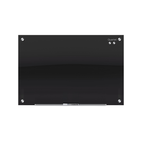 TRU RED Templated Magnetic Glass Dry-Erase Whiteboard, 3′ x 2′