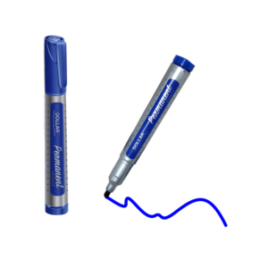 Duramark Permanent Marker, Fine Tip, Blue, Dozen