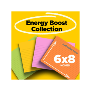 Post-it Super Sticky Notes, 4 x 6, Summer Joy Collection, Lined, 90 Sheet/Pad, 5 Pads/Pack