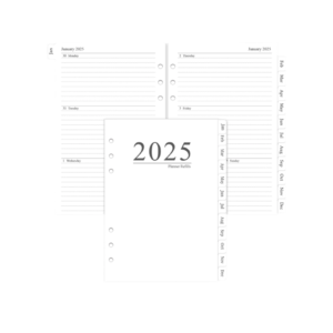 2025 AT-A-GLANCE 6 x 3.5 Daily Calendar Refill, White/Black