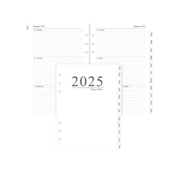 2025 AT-A-GLANCE 6 x 3.5 Daily Calendar Refill, White/Black