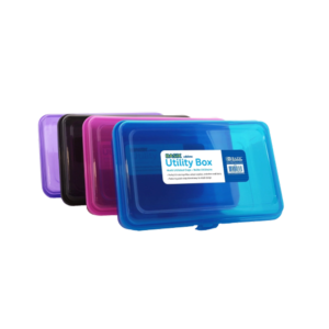 Bazic Plastic Snap Pencil Case, Assorted Colors
