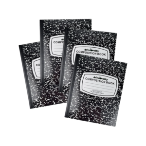 1-Subject Composition Notebooks, 7.5 x 9.75, College Ruled, 100 Sheets, Black, 4/Pack