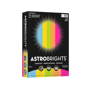 Astrobrights 65 lb. Cardstock Paper, 8.5 x 11, Primary Assortment, 50 Sheets/Pack