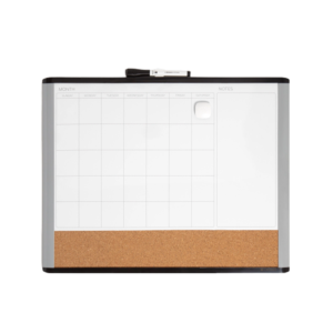 TRU RED Magnetic Steel Dry Erase Board, Black Frame, 4′ x 3′