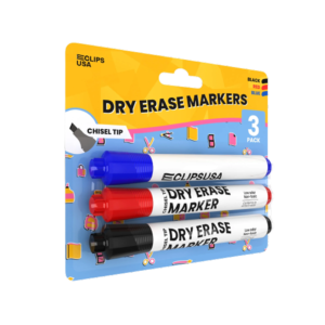 TRU RED Tank Dry Erase Markers, Chisel Tip, Assorted, 4/Pack