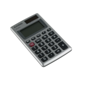 Casio HS-8VA 8-Digit Battery & Solar Pocket Basic Calculator, Silver