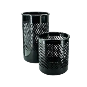 Advantus Fusion Plastic Pencil Cup, Black and Gray, Each