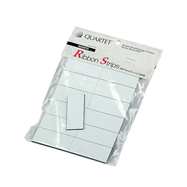 MasterVision Magnetic Strips, White, 25/Pack