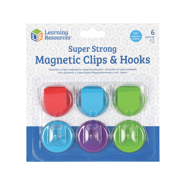 Teacher Created Resources Magnetic Hooks, 2.5, Silver, Pack of 2