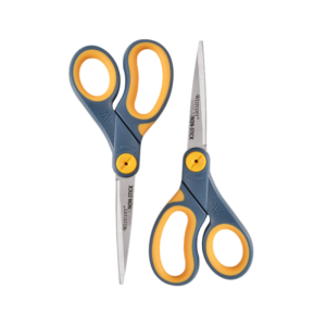 AbilityOne SKILCRAFT Titanium 7 Straight Scissor, Straight, Titanium, Gray/Yellow