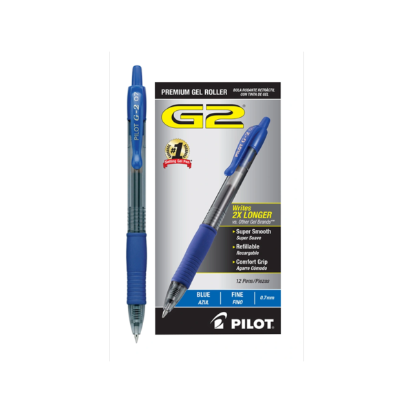 AbilityOne 7520017024609 SKILCRAFT Zebra Stainless-Steel Retractable Gel Pen, Medium, Blue Ink, 2/Pack