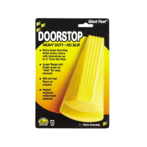 AbilityOne SKILCRAFT Rubber Doorstop, Yellow