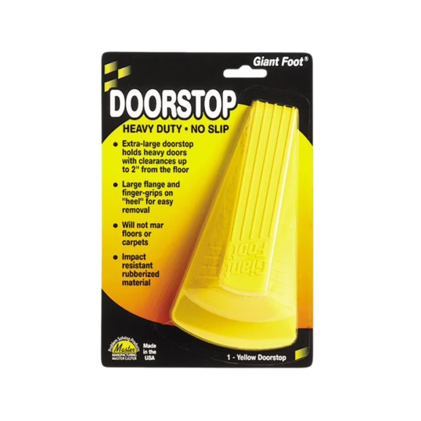 AbilityOne SKILCRAFT Rubber Doorstop, Yellow